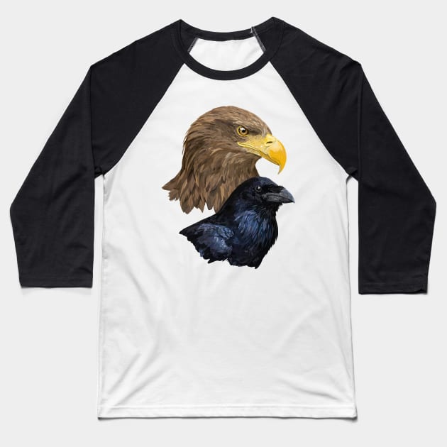 Raven and Pigargo Baseball T-Shirt by obscurite
